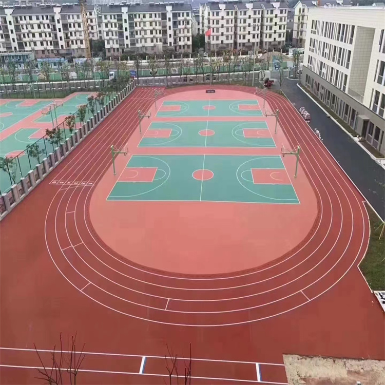 全塑型塑胶跑道